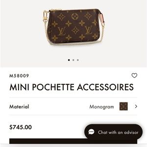 Authentic louis vuitton mini pochette